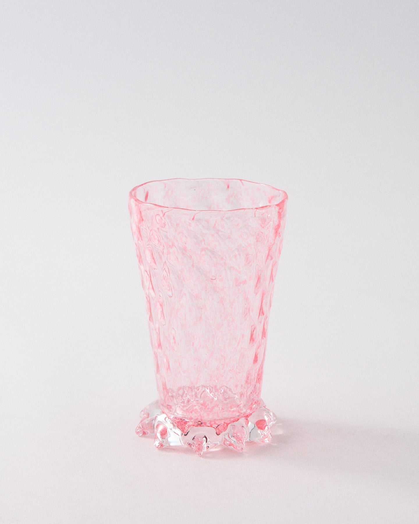 Murano Pink Diamond Glasses with Clear Base