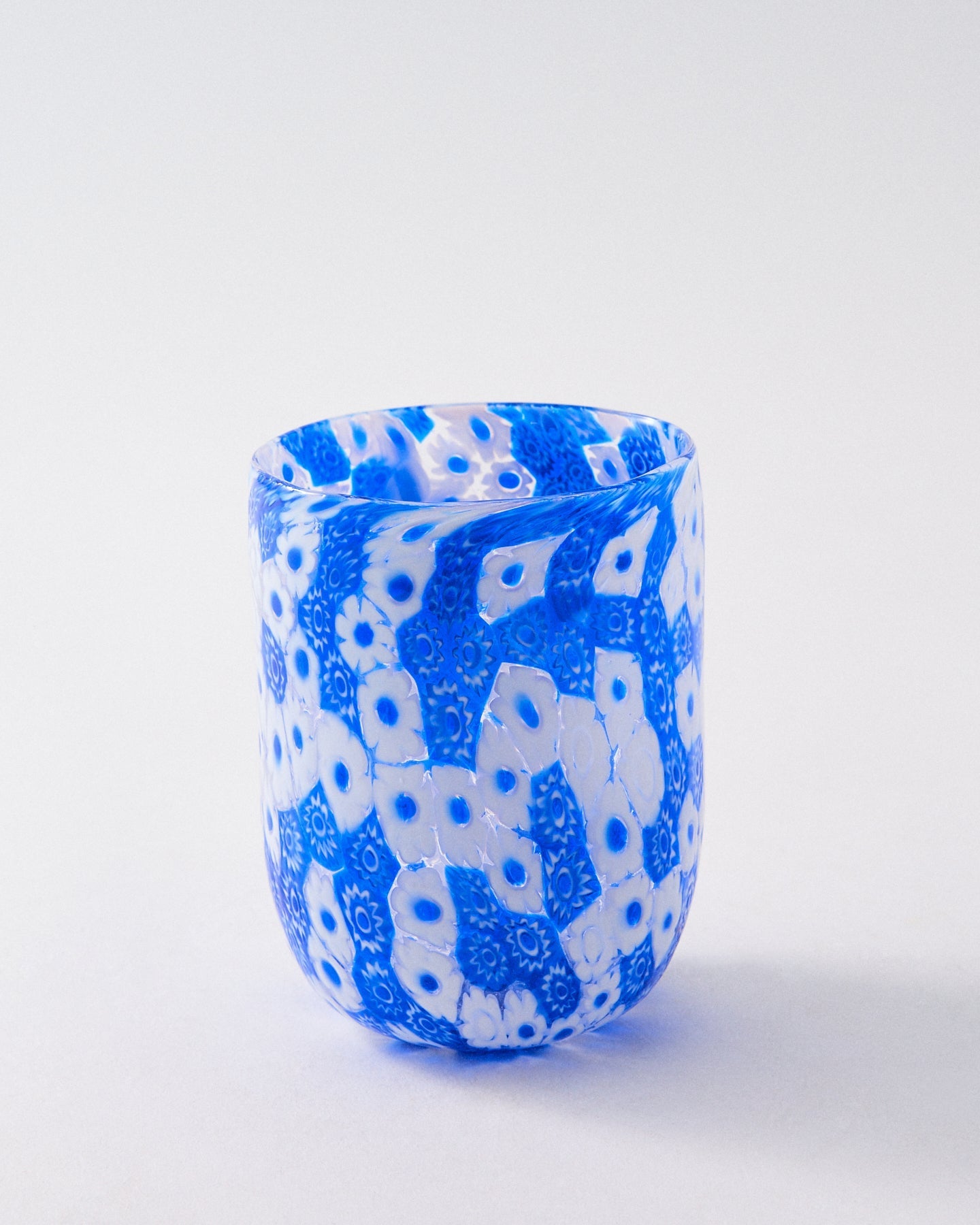 Murano Millefiori Tumbler - Blue Marguerite