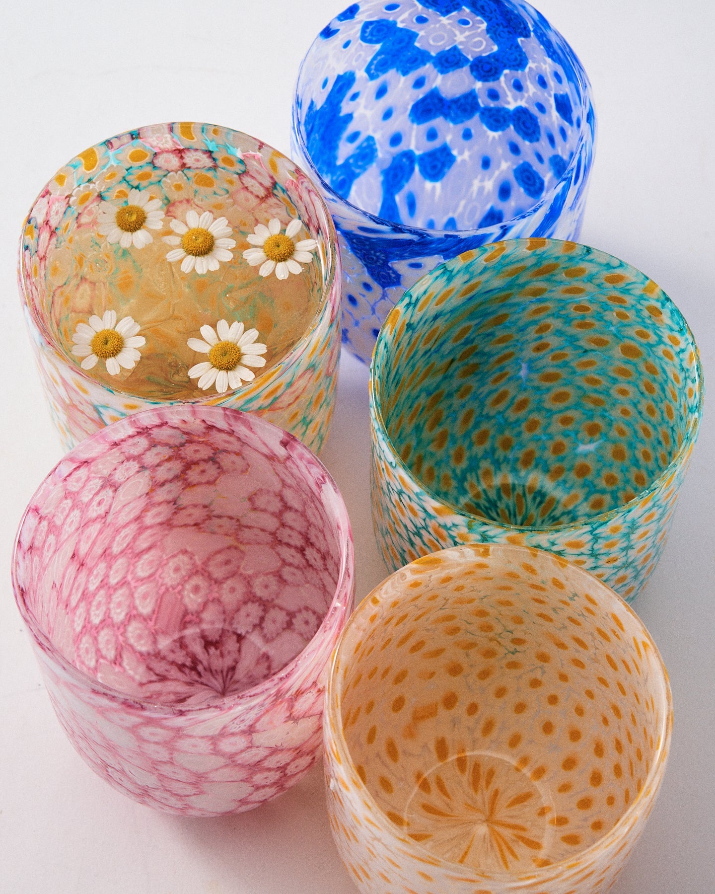 Murano Millefiori Tumbler - Petalo