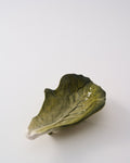 Italian Hand Painted Green Leaf Bowl